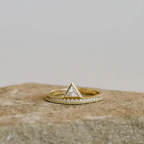 Stacked Triangle Ring | Gold