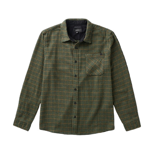 Green plaid shirt on a black background