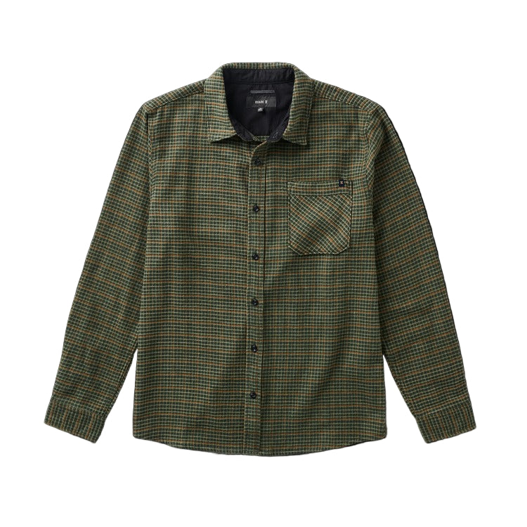 Green plaid shirt on a black background