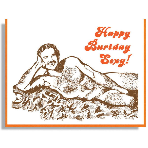 Burt Reynolds Playgirl Birthday Card