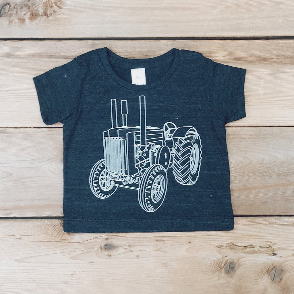 Babies Tractor Tee (TRI BLACK) - Locomotive Clothing