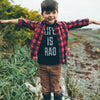 Kids Life is Rad Tee (BLACK) - Locomotive Clothing - 1