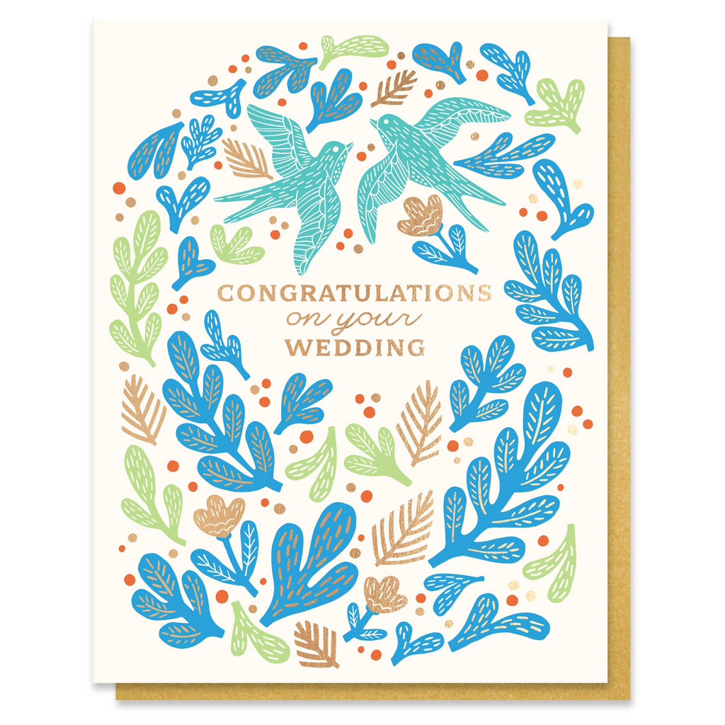 Wedding Birds Congratulations on your Wedding Card at Pressland General Fraser Valley Mission Vancouver British Columbia 